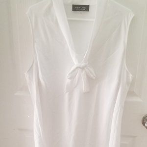Tie-Neck Sleeveless Blouse